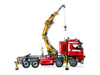 LEGO Technic 8258 - A-Modell Seitenansicht rechts mit Kran ausgefahren